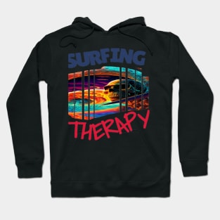 Surfing Therepy Hello Summer Surfing Sport Gift Hoodie